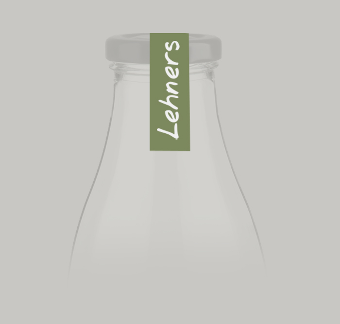 Frischesiegel Milchflasche aus Glas