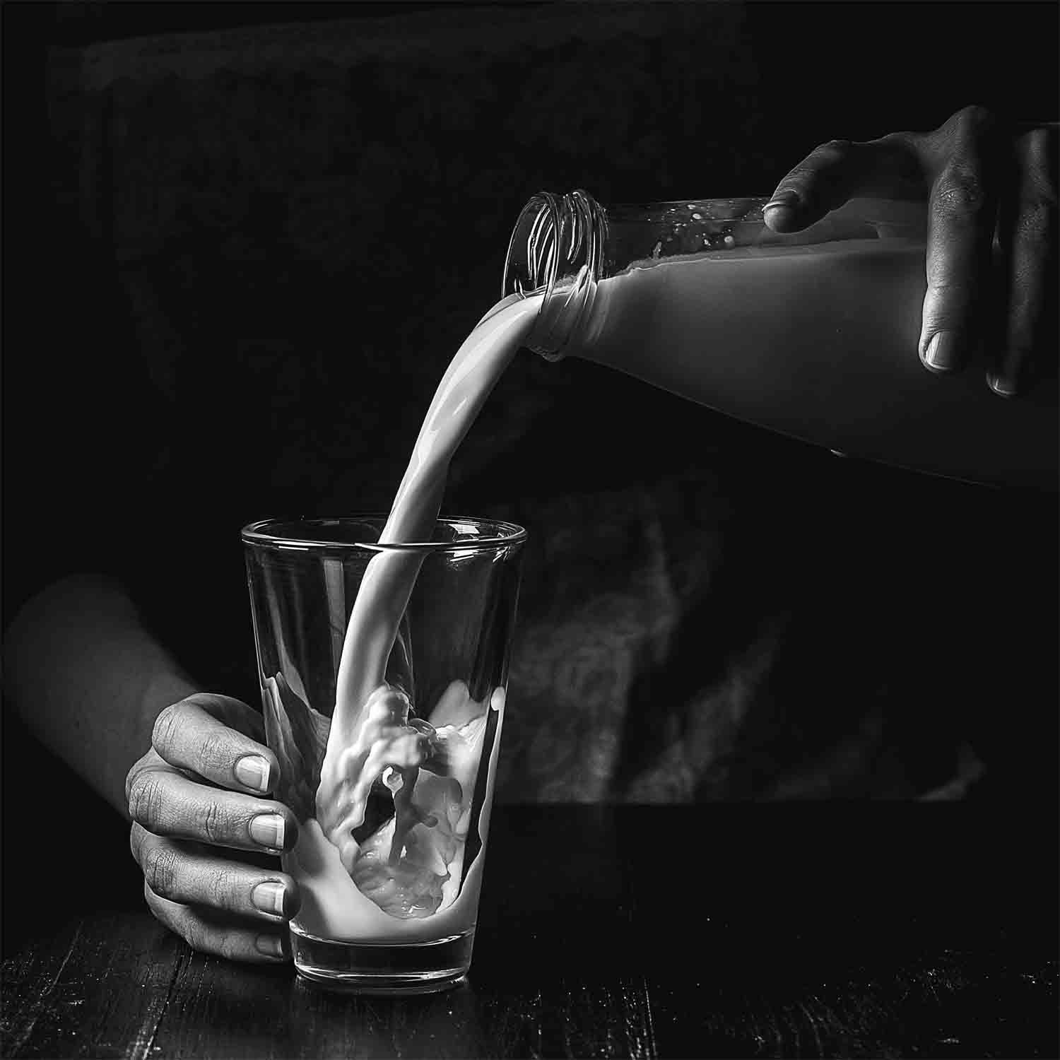 Milchflasche aus Glas